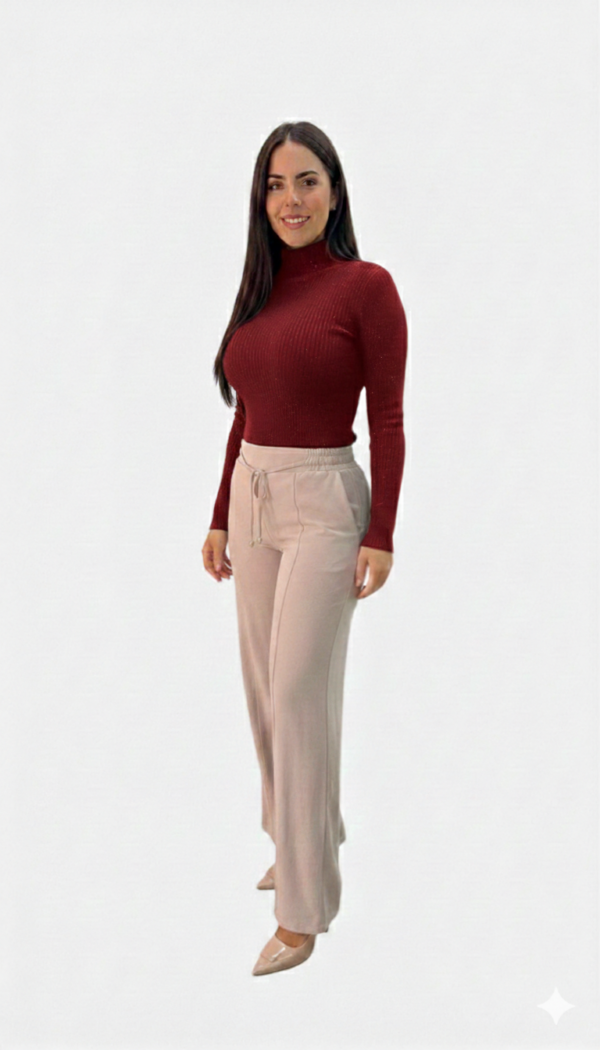 Pantalon Palazzo Tiro Alto