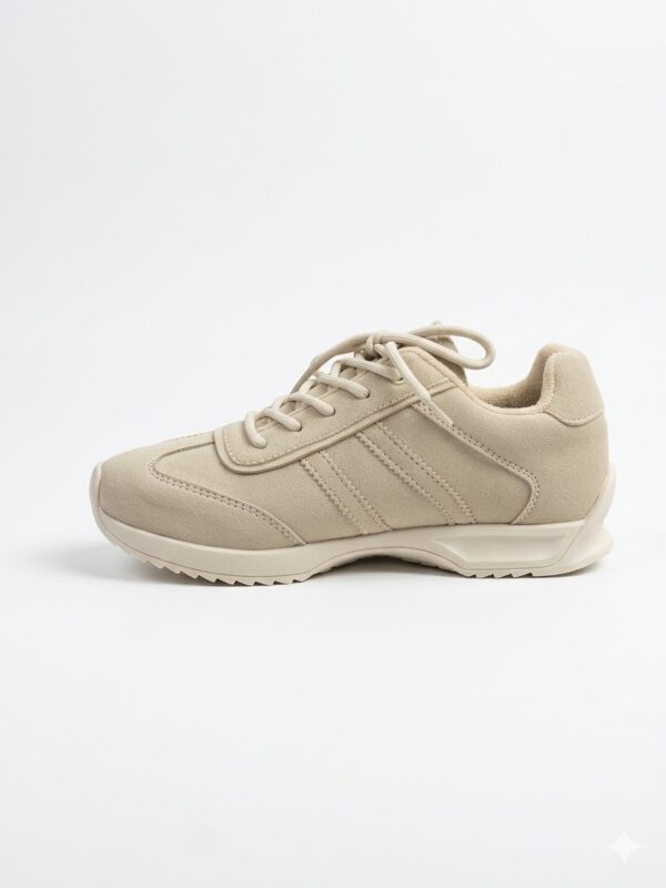 Tenis Urbanos en Cuero Carnaza - Beige Arena