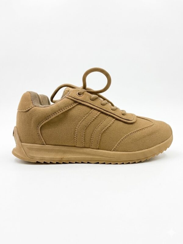 Tenis Urbanos en Cuero Carnaza - Camel Mostaza