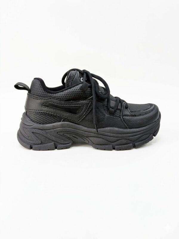 Zapatillas Urbanas "Chunky" con Textura Entretejida - Negro
