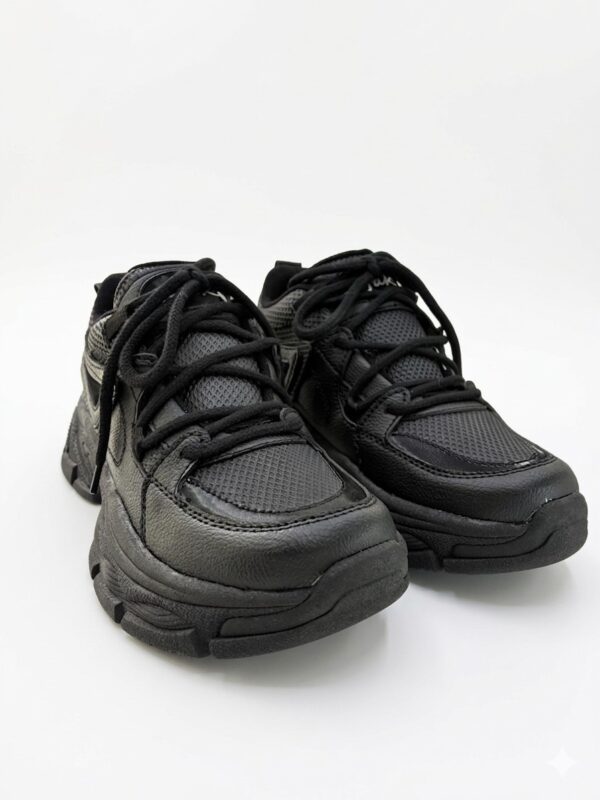 Zapatillas Urbanas "Chunky" con Textura Entretejida - Negro