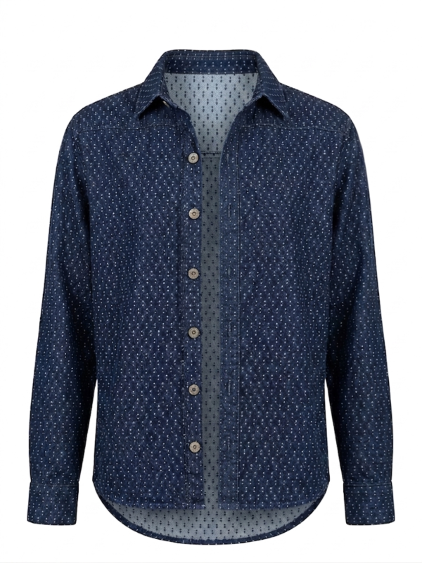 IMG_1428 Chaqueta Denim de Botones - Fit Oversize - Micropunto