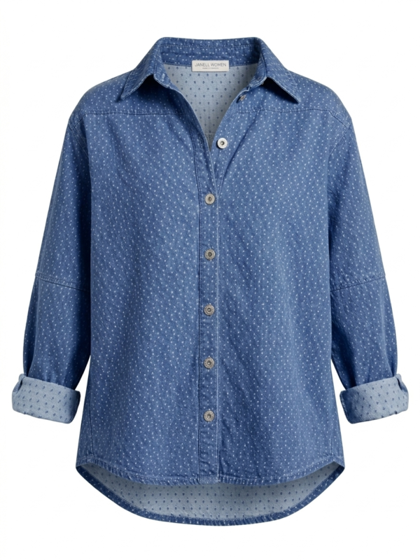 IMG_1433 Chaqueta Denim de Botones - Fit Oversize - Micropunto