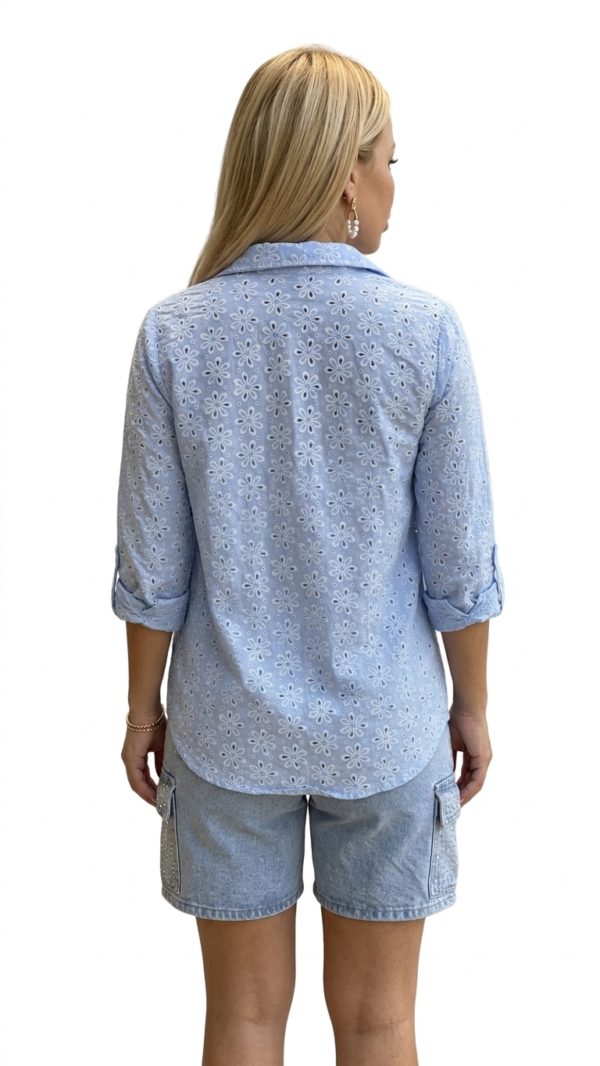 IMG_1920 Camisa en Broderie Floral – Azul Cielo