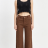 BC2F7B44-053A-4647-A7A5-411A437725AA Jean Karoshe Textured Wide Leg – Marrón Café