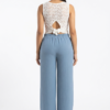IMG_2265 Pantalón Fluido con Cintura Ajustable y Lazo – Azul Petróleo
