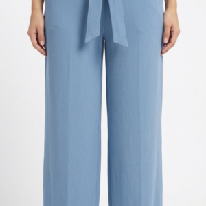 IMG_2266 Pantalón Fluido con Cintura Ajustable y Lazo – Azul Petróleo