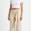IMG_2399 Pantalón Fluido con Cintura Ajustable y Lazo – Beige
