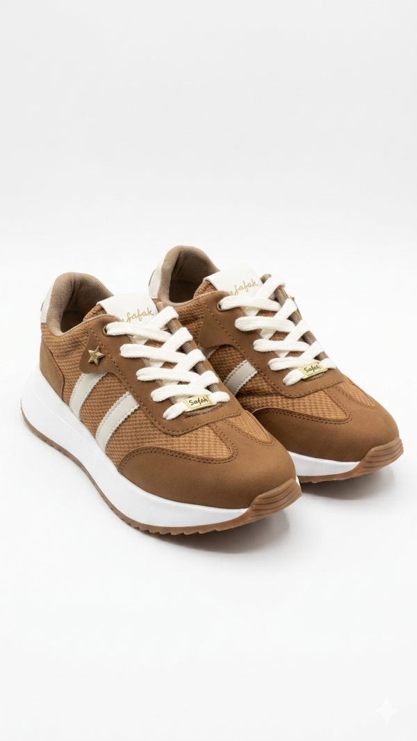 IMG_2545 Tenis Deportivos Safak Camel Estilo Retro-Running