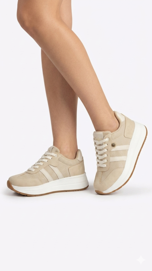 IMG_2601 Tenis Deportivos Safak Beige Estilo Retro-Running