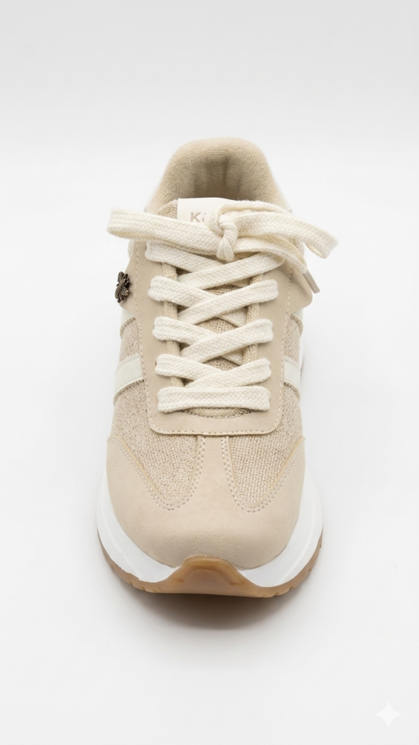 IMG_2603 Tenis Deportivos Safak Beige Estilo Retro-Running